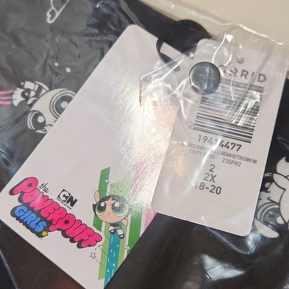 ❤️NWT VINTAGE TORRID CARDIGAN - POWER PUFF GIRLS - CARDIGAN SWEATER - POCKETS - Picture 7 of 13